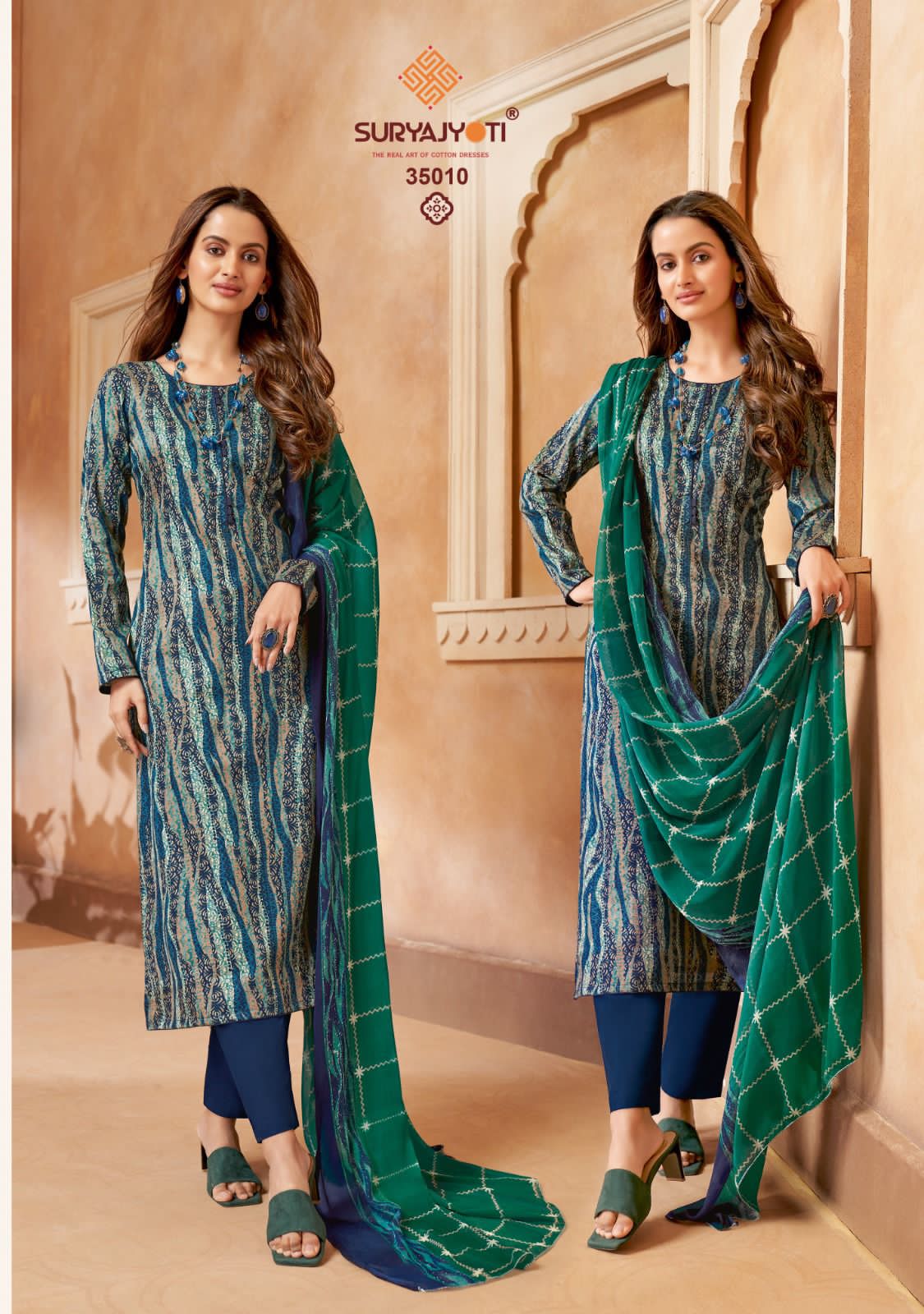Naishaa Vol 35 By Suryajyoti Stain Cotton Dress Material Catalog
